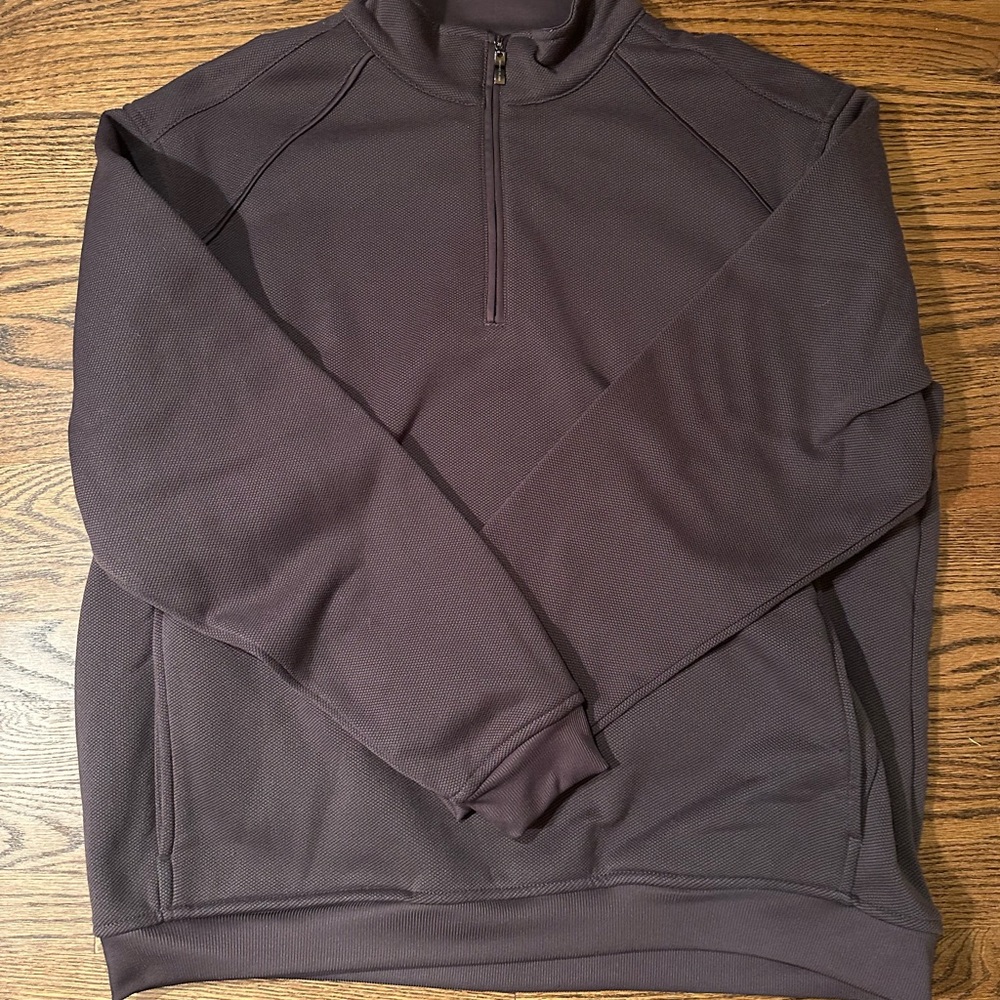 Grand Slam Golf Brown Pullover Men's Zip Sweater - Size XL